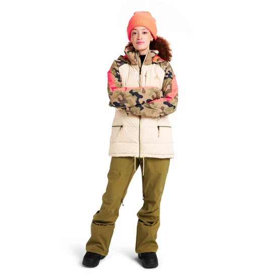Damska Kurtka Snowboardowa Burton Keelan (Crème Brûlée/Martini Olive Terra Camo) FW22_1