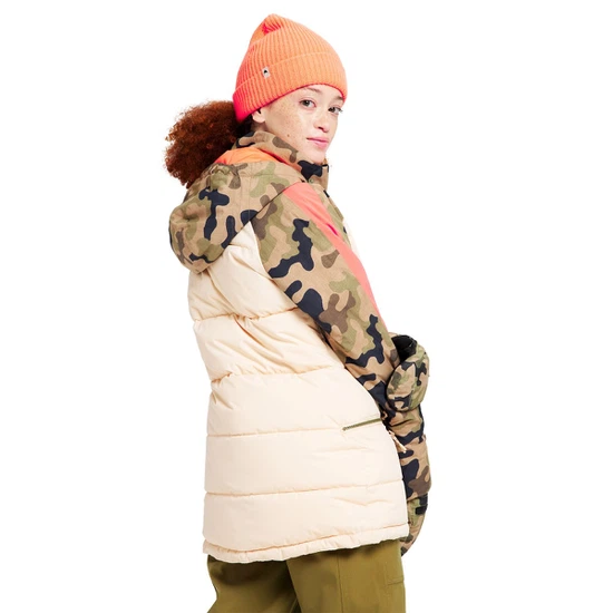 Damska Kurtka Snowboardowa Burton Keelan (Crème Brûlée/Martini Olive Terra Camo) FW22_3
