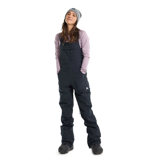 Damskie Spodnie Snowboardowe Burton Avalon 2L Stretch Bib Tall (True Black) FW25_1