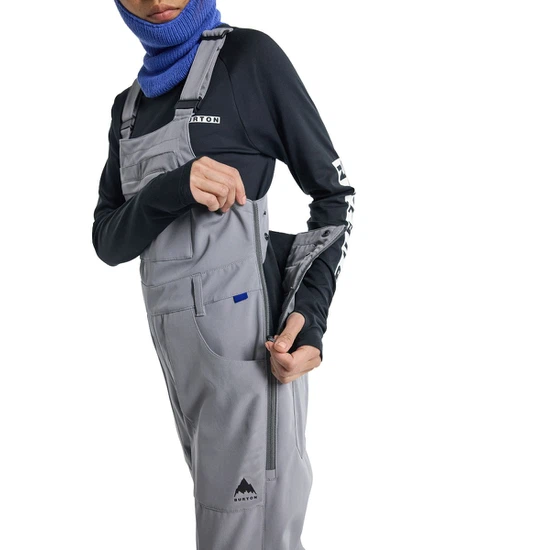 Damskie Spodnie Snowboardowe Burton Avalon Bib Softshell (Sharkskin) FW23_5 thumbnail