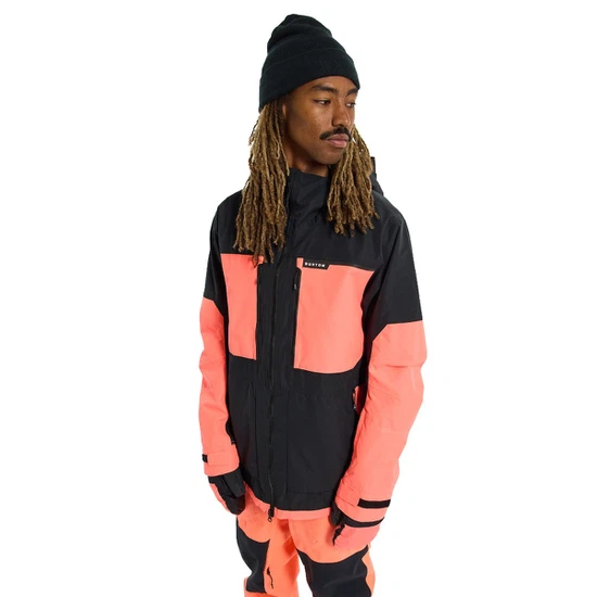 Kurtka Snowboardowa Burton Frostner (True Black/Tetra Orange) FW23_1