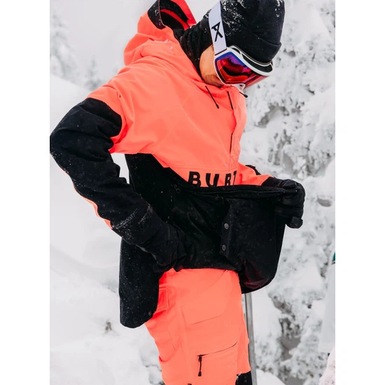 Kurtka Snowboardowa Burton Frostner Anorak (Tetra Orange/True Black) FW23_8 thumbnail
