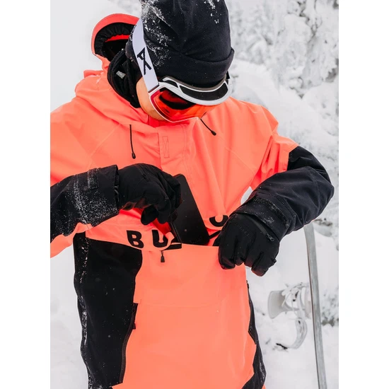 Kurtka Snowboardowa Burton Frostner Anorak (Tetra Orange/True Black) FW23_6