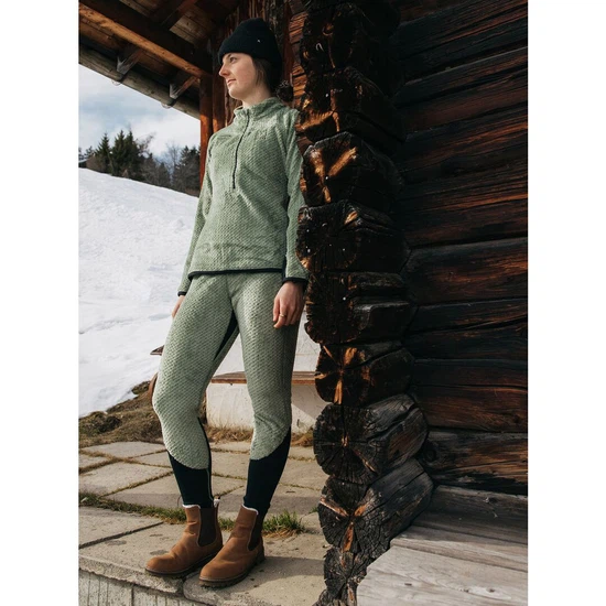 Damska Bluza Aktywna Burton AK Baker High Loft Quarter-Zip (Hedge Green) FW24_4