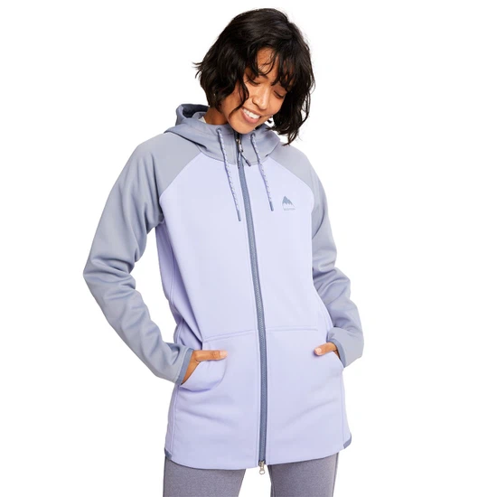 Damska Bluza Aktywna Burton Crown Weatherproof Long FZ (Folkstone Gray/Foxglove Violet) FW22_3 thumbnail