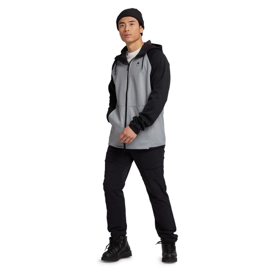 Bluza Aktywna Burton Crown Weatherproof FZ (Gray Heather/True Black) FW25_4