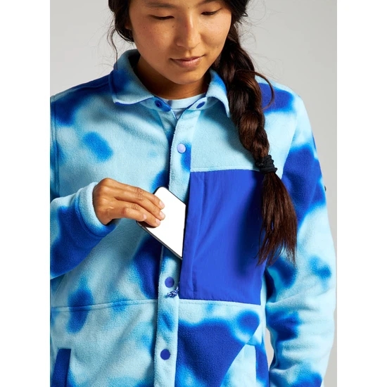 Damska Bluza Aktywna Burton Hearth Snap Up Fleece (Cobalt Abstract Dye) FW22_4