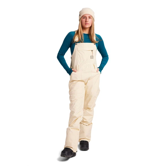 Damskie Spodnie Snowboardowe Burton GORE-TEX Avalon Bib (Creme Brulee) FW22_2