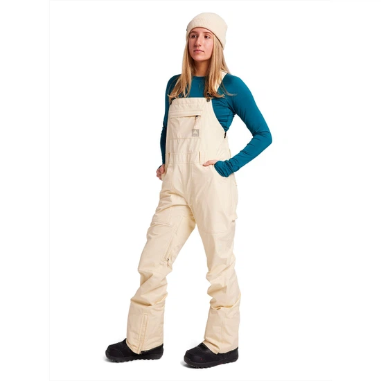 Damskie Spodnie Snowboardowe Burton GORE-TEX Avalon Bib (Creme Brulee) FW22_3