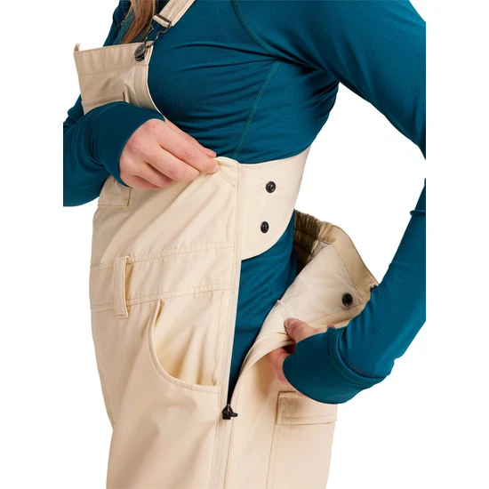 Damskie Spodnie Snowboardowe Burton GORE-TEX Avalon Bib (Creme Brulee) FW22_7 thumbnail