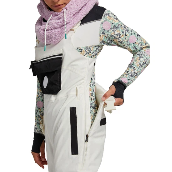 Damskie Spodnie Snowboardowe Burton Larosa Bib (Stowe White/True Black) FW21_7