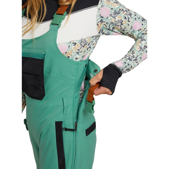 Damskie Spodnie Snowboardowe Burton Larosa Bib (Frosty Spruce/True Black) FW21_8