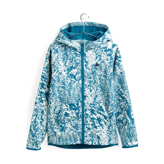 Dziecięca Bluza Aktywna Burton Crown Weatherproof FZ (Blue Blotto Trees) FW22_1