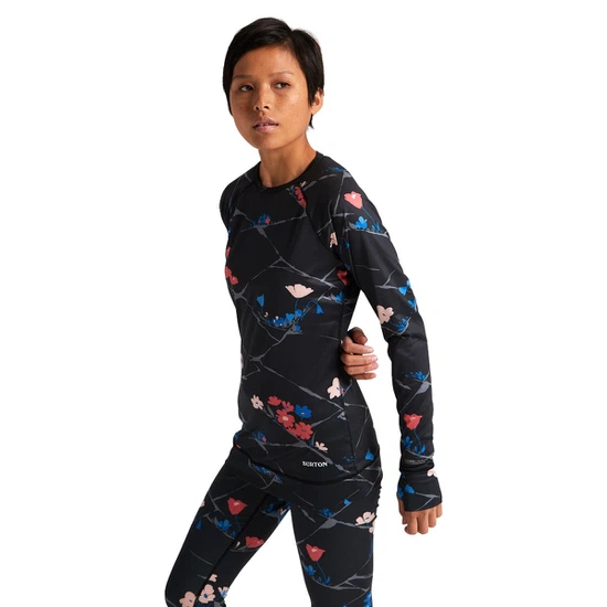 Damska Bielizna Aktywna Burton Lightweight X Crew (True Black Landscape Floral) FW21_3 thumbnail