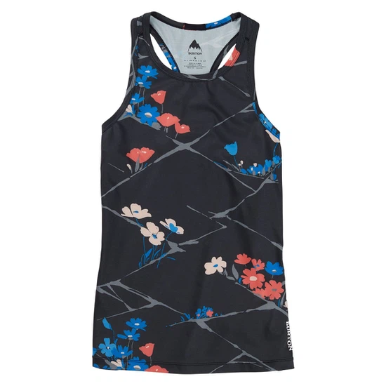 Damska Bielizna Aktywna Burton Lightweight X Tank (True Black Landscape Floral) FW21_1