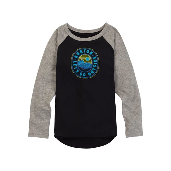 Dziecięca Bielizna Aktywna Burton Toddler Midweight Tech Tee (True Black/Gray Heather) FW21_1