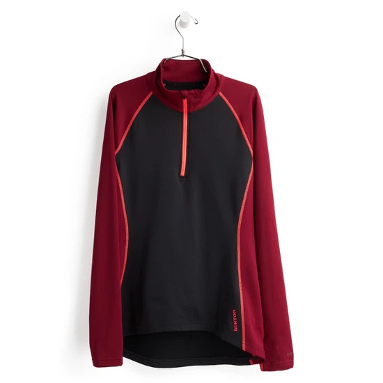 Damska Bielizna Aktywna Burton Heavyweight X 1/4 Zip (Mulled Berry/True Black) FW22_1 thumbnail
