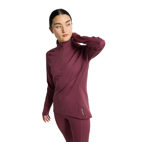 Damska Bielizna Aktywna Burton Heavyweight X 1/4 Zip (Almandine) FW24_1