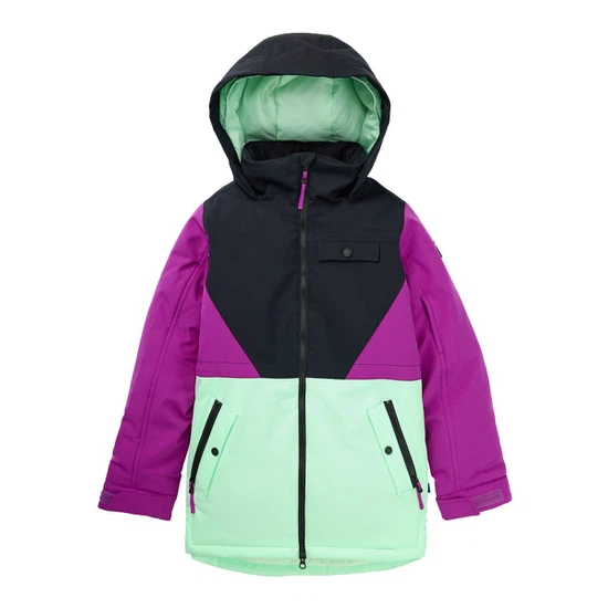 Dziecięca Kurtka Snowboardowa Burton Khione (True Black/Vivid Viola/Jewel Green) FW23_1