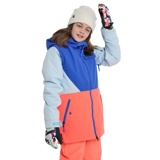 Dziecięca Kurtka Snowboardowa Burton Khione (Amparo Blue/Ballad Blue/Tetra Orange) FW23_1 thumbnail