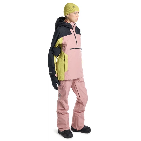 Damska Kurtka Snowboardowa Burton GORE-TEX Pillowline Anorak (True Black/Powder Blush/Sulfur) FW24_3