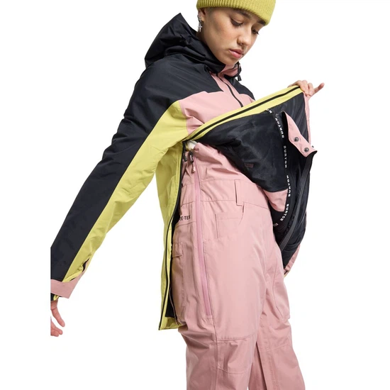 Damska Kurtka Snowboardowa Burton GORE-TEX Pillowline Anorak (True Black/Powder Blush/Sulfur) FW24_4