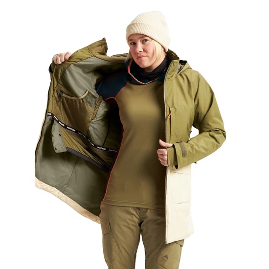 Damska Kurtka Snowboardowa Burton GORE-TEX Treeline (Martini Olive/Creme Brulee) FW22_9