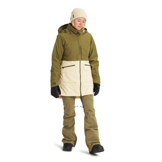 Damska Kurtka Snowboardowa Burton GORE-TEX Treeline (Martini Olive/Creme Brulee) FW22_3