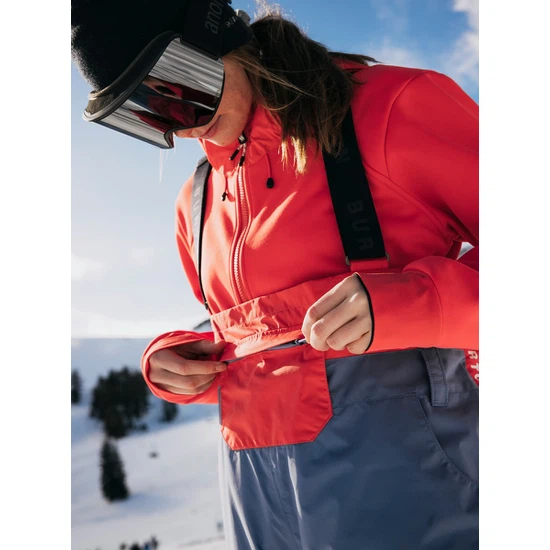 Damskie Spodnie Snowboardowe Burton Melter Bib (Slate Blue/Corallium) SS23_3