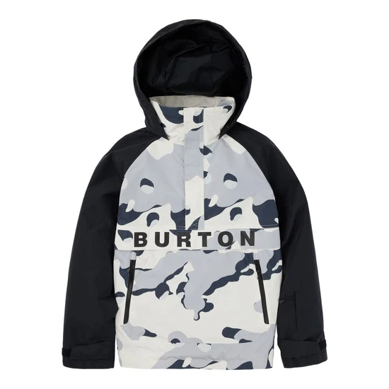 Damska Kurtka Snowboardowa Burton Frostner Anorak (True Black/Stout White Cookie Camo) FW24_5