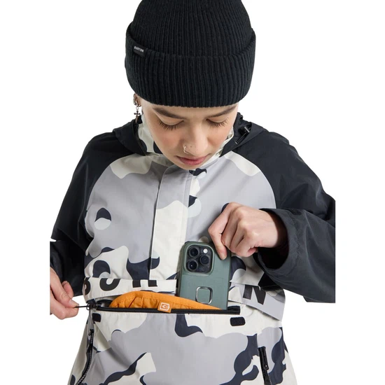 Damska Kurtka Snowboardowa Burton Frostner Anorak (True Black/Stout White Cookie Camo) FW24_2