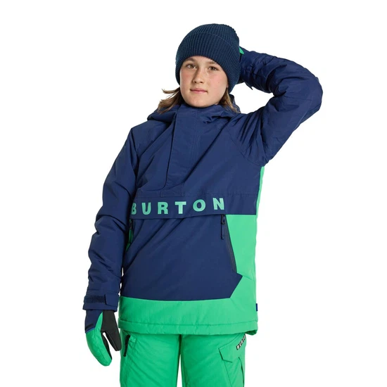 Dziecięca Kurtka Snowboardowa Burton Frostner Anorak (Dress Blue/Galaxy Green) FW24_1