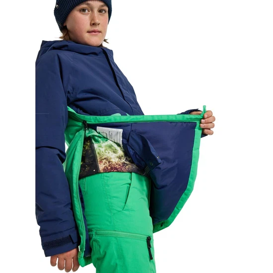Dziecięca Kurtka Snowboardowa Burton Frostner Anorak (Dress Blue/Galaxy Green) FW24_5