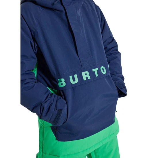 Dziecięca Kurtka Snowboardowa Burton Frostner Anorak (Dress Blue/Galaxy Green) FW24_6
