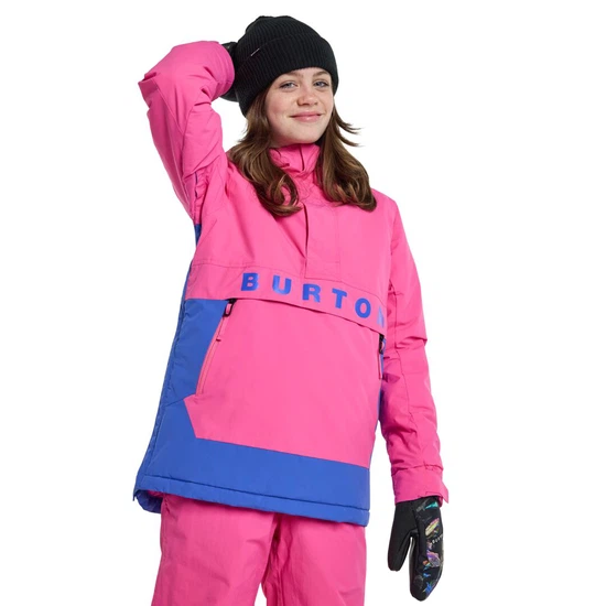 Dziecięca Kurtka Snowboardowa Burton Frostner Anorak (Fuchsia Fusion/Amparo Blue) FW24_1