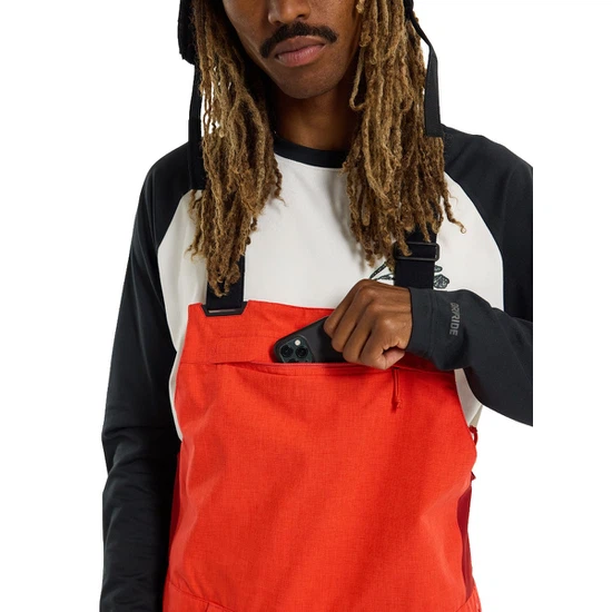 Spodnie Snowboardowe Burton Snowdial Bib (Tomato/Sun Dried Tomato) FW23_6 thumbnail