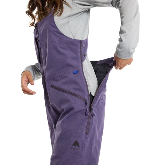Damskie Spodnie Snowboardowe Burton Reserve Stretch 2L Bib (Violet Halo) FW23_6