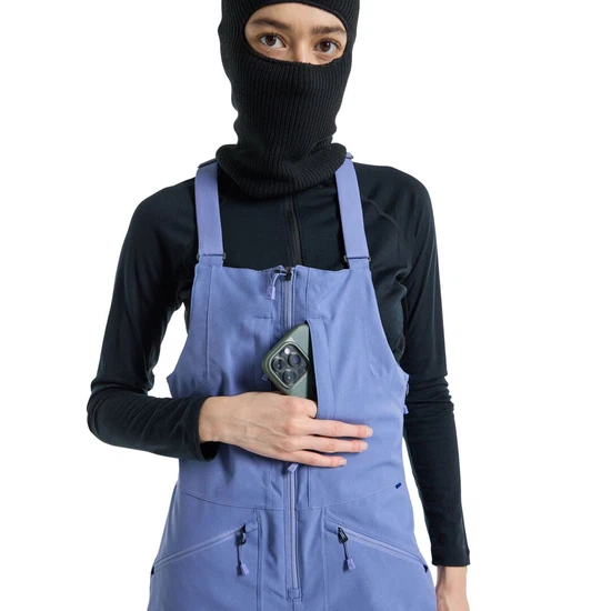 Damskie Spodnie Snowboardowe Burton Reserve Stretch 2L Bib (Slate Blue) FW24_4