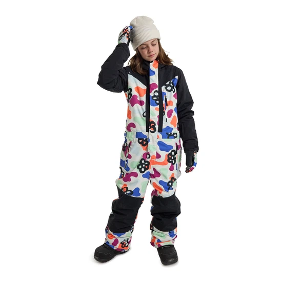 Dziecięcy Kombinezon Snowboardowy Burton One Piece (True Black/Flora Mirage) FW23_1 thumbnail