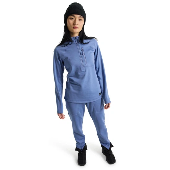 Damskia Bielizna Aktywna Burton Stockrun Grid Half-Zip (Slate Blue) FW24_3