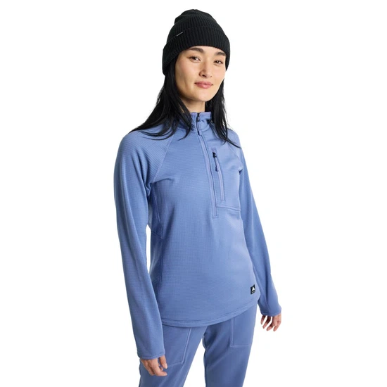 Damskia Bielizna Aktywna Burton Stockrun Grid Half-Zip (Slate Blue) FW24_1