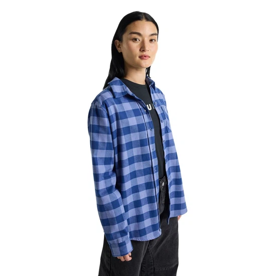 Damska Koszula Flanelowa Burton Favorite (Slate Blue Buffalo Plaid) FW24_1