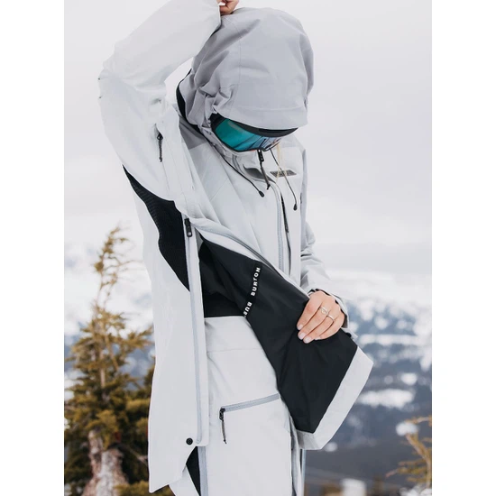 Damska Kurtka Snowboardowa Burton GORE-TEX Carbonate Anorak (Gray Cloud/Silver Sconce) FW23_8 thumbnail