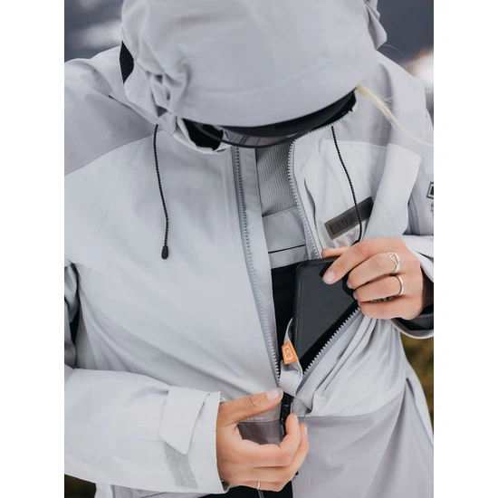 Damska Kurtka Snowboardowa Burton GORE-TEX Carbonate Anorak (Gray Cloud/Silver Sconce) FW23_5