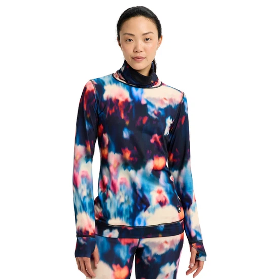 Damska Bielizna Aktywna Burton Midweight Long Neck (Floral Blur) FW26_1