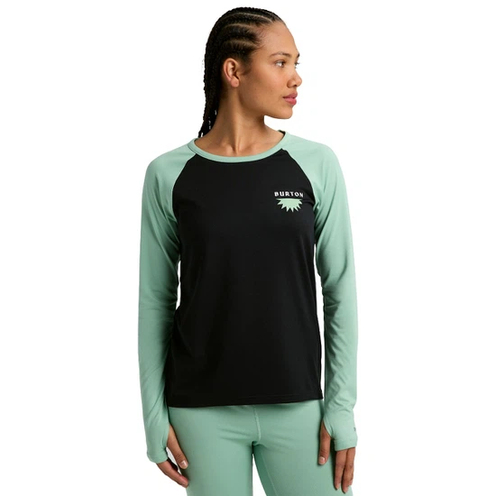 Damska Bielizna Aktywna Burton Roadie Tech Tee (True Black/Soft Sage) FW26_1