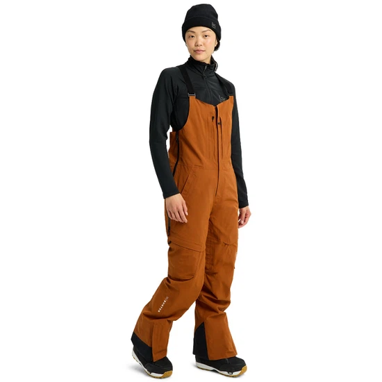 Damskie Spodnie Snowboardowe Burton AK GORE-TEX 2L Kimmy Bib (Chestnut Brown) FW26_1