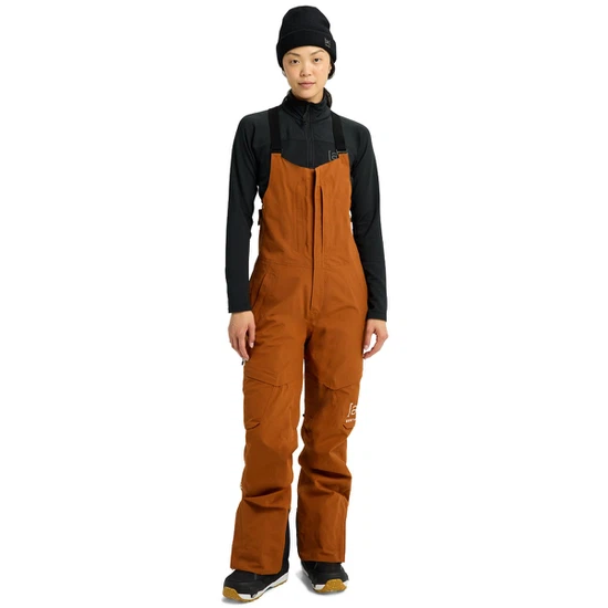 Damskie Spodnie Snowboardowe Burton AK GORE-TEX 2L Kimmy Bib (Chestnut Brown) FW26_2