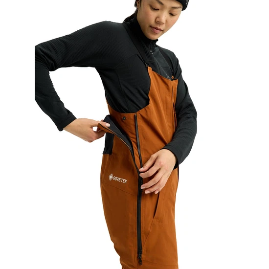 Damskie Spodnie Snowboardowe Burton AK GORE-TEX 2L Kimmy Bib (Chestnut Brown) FW26_6