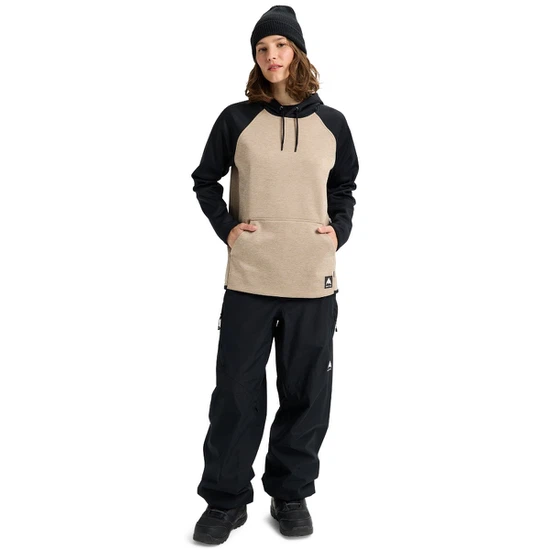 Damska Bluza Aktywna Burton Crown Weatherproof PO (Summit Taupe Heather/True Black) FW26_3 thumbnail
